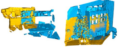 Two partial 3D scans before global alignment